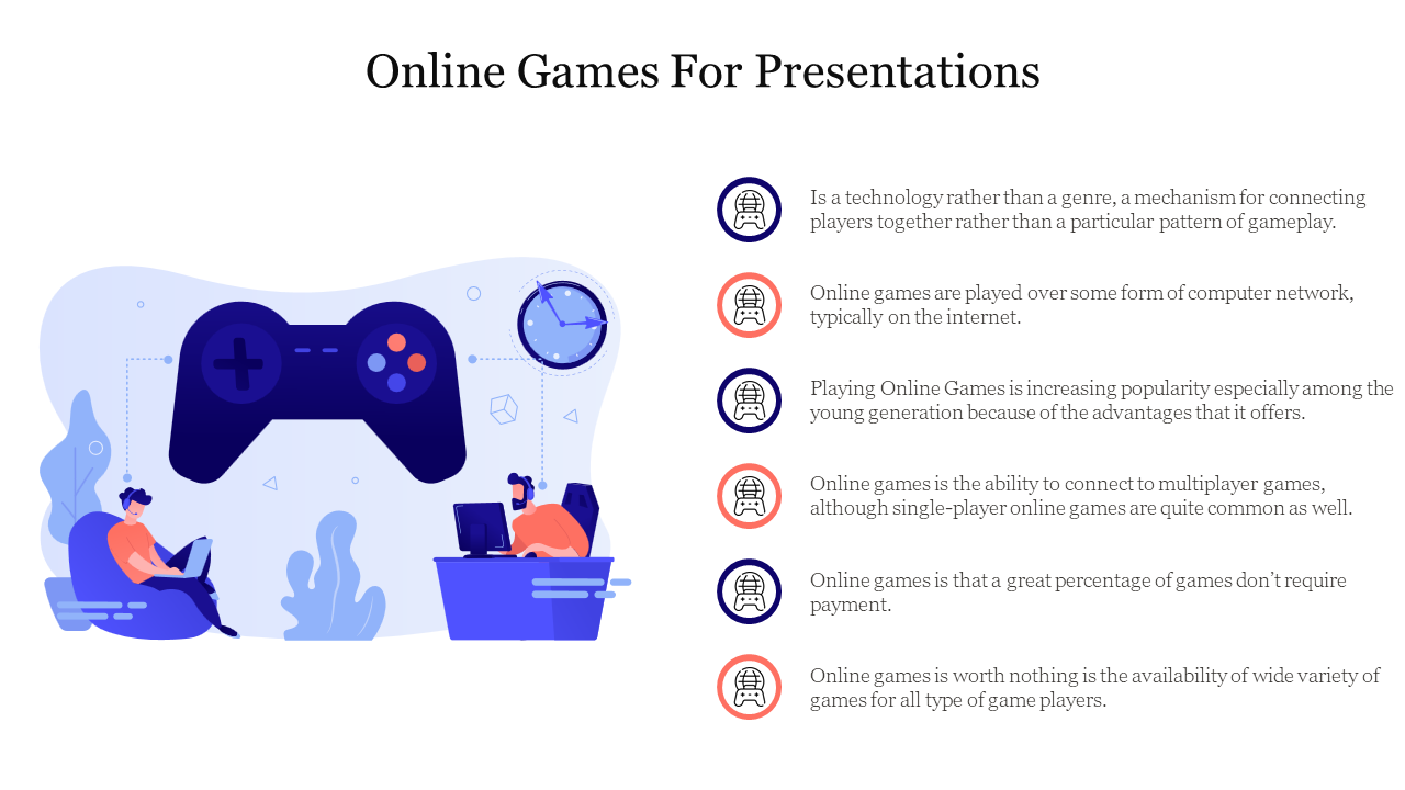 Creative Online Games For Presentations PPT Template